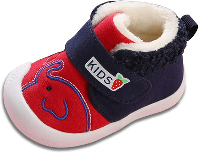 Amazon くもにせ ベビーシューズ ファーストシューズ 幼児靴 柔らかく快適 軽量 滑り止め 歩行練習 運動靴 通学履き 男の子 女の子 赤 12 5cm ベビーシューズ