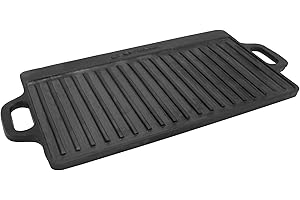 Coghlan's Cast Iron Griddle – Reversible Pre-Seasoned Camping Cookware for Grilling, Frying, and Outdoor Cooking – Durable an