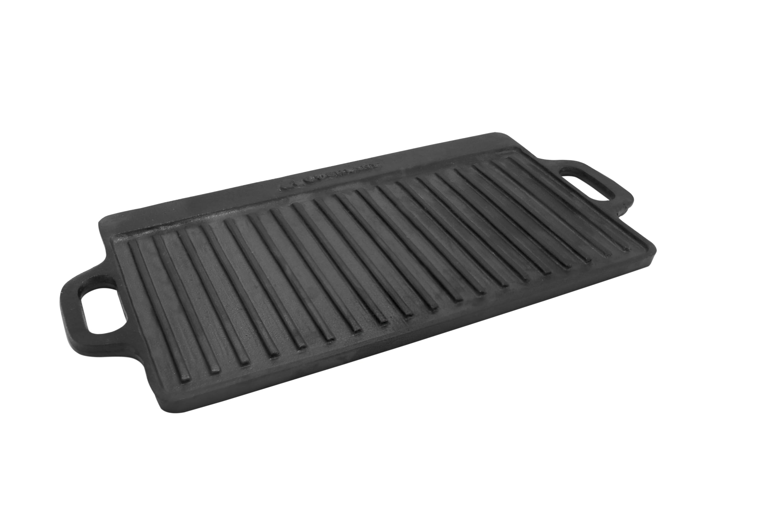 Photo 1 of ****STAINED***Coghlan's Cast Iron Griddle – Reversible Pre-Seasoned Camping Cookware for Grilling, Frying, and Outdoor Cooking – Durable and Versatile Skillet Pan, 18 x 9 Inches