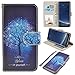 UrSpeedtekLive Galaxy S8 Wallet Case Folio Flip Premium PU Leather Case Cover w/Card Holder Slot Pockets, Wrist Strap, Magnetic Closure Compatible with Samsung Galaxy S8 (2017), Believe in Yourself