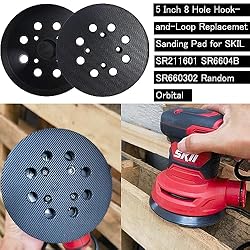 2 Pack 5 Inch 8 Hole Hook-and-Loop Replacemet