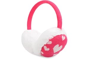 BTHRORO Ear Muffs Kids Cute Knitted Earmuffs Adjustable Winter Ear Warmers Soft Plush Earmuffs for Boys Girls 3-12 Years
