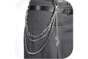 Vivian&CD Jean Chain Belt for Men&Women, Pocket Chain Goth Punk Chain Belt Chain Layered Chunky Pants Chain and Vintage Hip Hop Wallet Chain Jewelry Accessory for Women Men