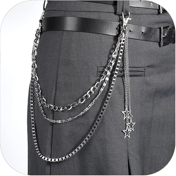 Pant Chains Emo-style Accessories With Gothic Moon Multi