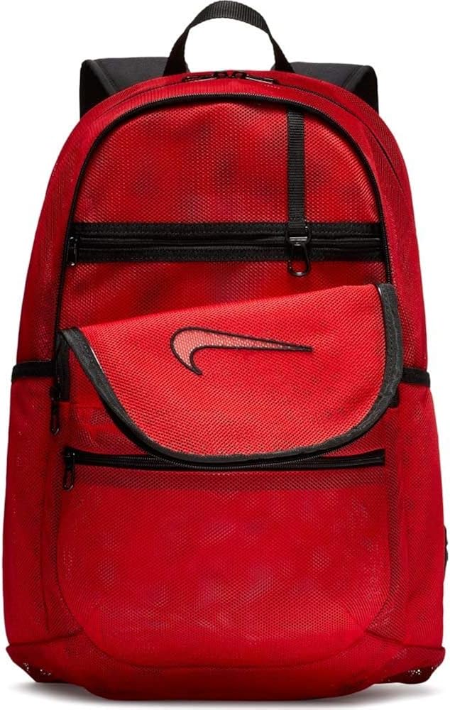 red mesh backpack