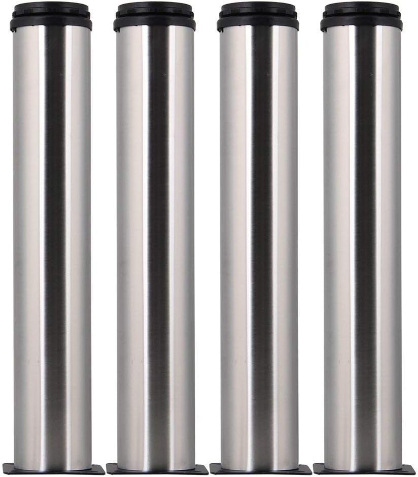 Furniture Legs Tools & Home Improvement BQLZR Furniture Metal Legs Adjustable Stainless