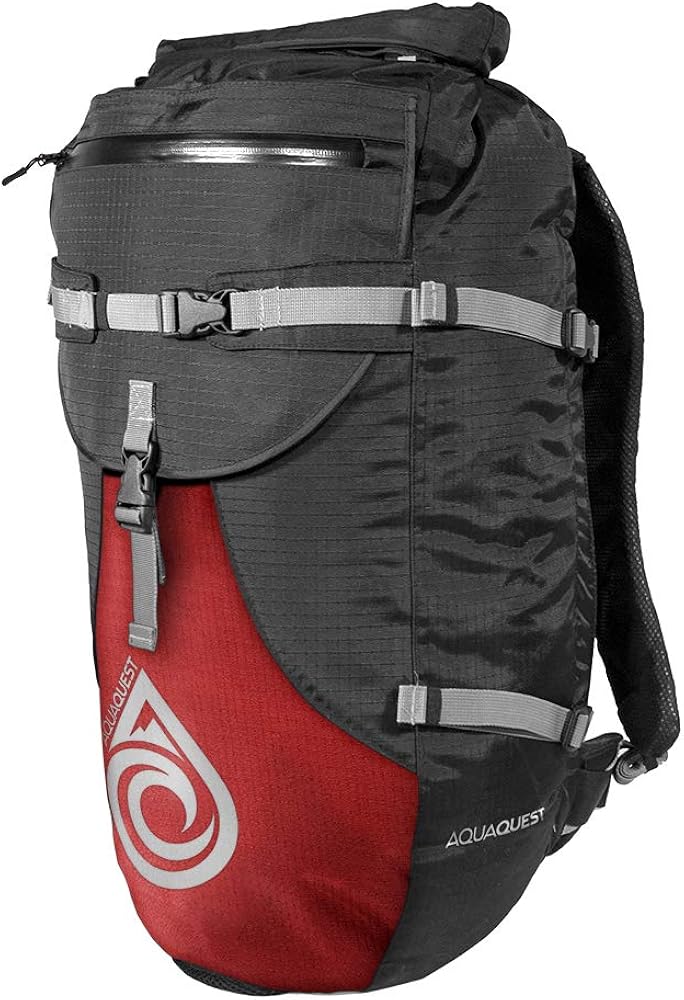 Aqua Quest Spindrift Waterproof Backpack 30 L - Black, Black + Red, Black + Reflective