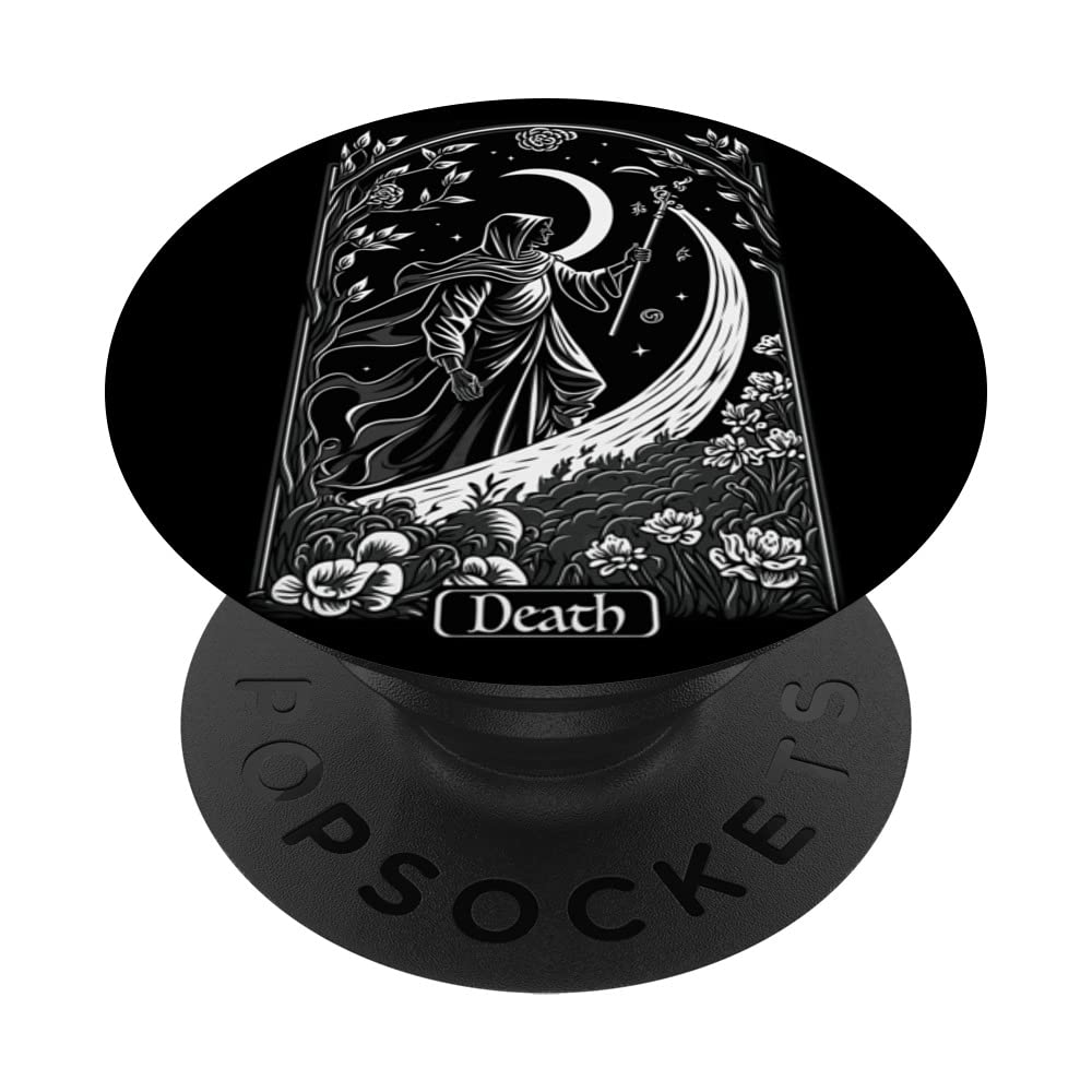 Tarot Card Death Grim Reaper Occult Gothic Witch PopSockets Swappable PopGrip