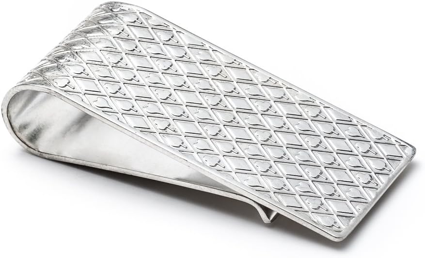 Wideband Houses of Cards Sterling Silver Money Clip