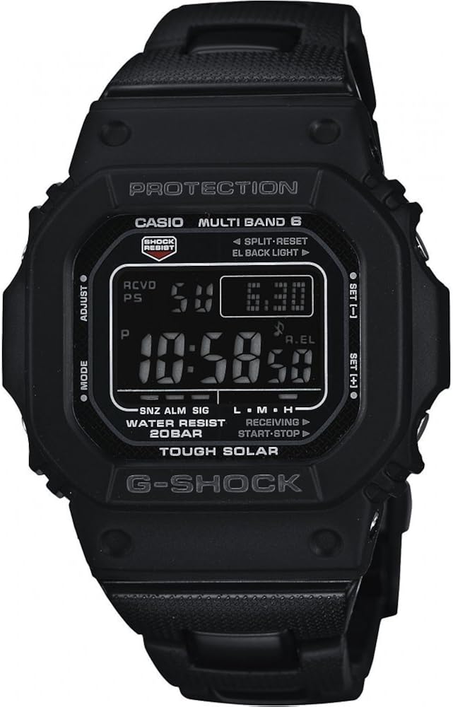 G-Shock Men's Quartz Watch with Black Dial Digital Display and Black Bracelet strap GW-M5610BC 