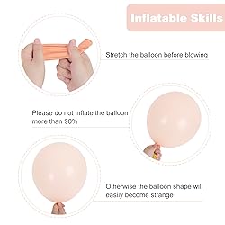 RUBFAC 129pcs Pastel Orange Balloons Different