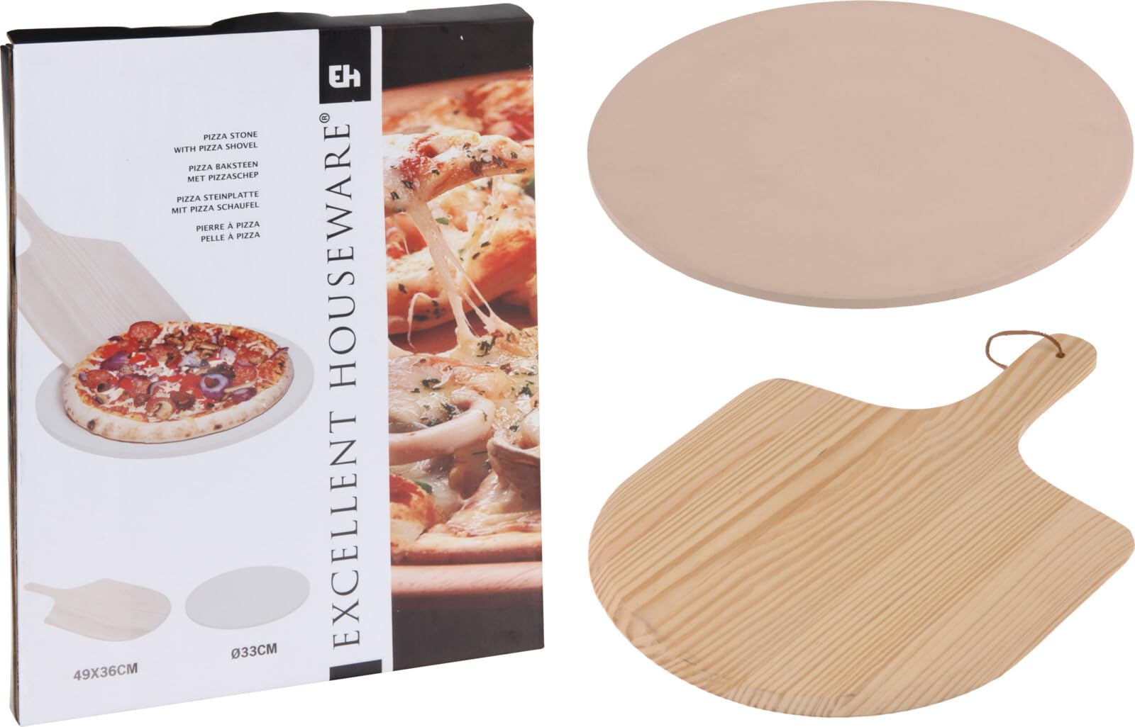 Pizza stone plate, 33 cm, 2 pieces