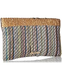 betsey johnson limón y pajita diseño de rayas embrague