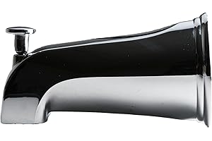 Danco (10944) Diverter Tub Spout for Delta fits 1/2 in. IPS and 1 in. Delta Brass Tub Spout Adapter in Chrome, Bathtub Spout with Diverter Replacement, Chrome 1Pk
