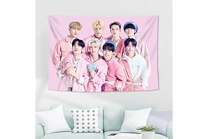 MeiYiYou STRAY-K Tapestry Wall Hanging Birthday Party Background Banner for Living Room Bedroom Dorm Decoration (40x28Inches-Pink)