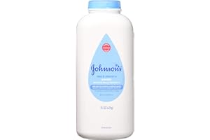 Johnson & Johnson Pure Cornstarch Baby Powder with Soothing Aloe Vera & Vitamin-E ,15 Ounce (6 Pack) (8978449)