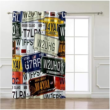 WKJHDFGB Etiqueta De Personalidad Cortinas De Coche Matrícula Cortinas