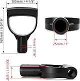 QWORK Spade Handle Replacement 25mm Inner Diameter Garden Fork Handle Black view 5