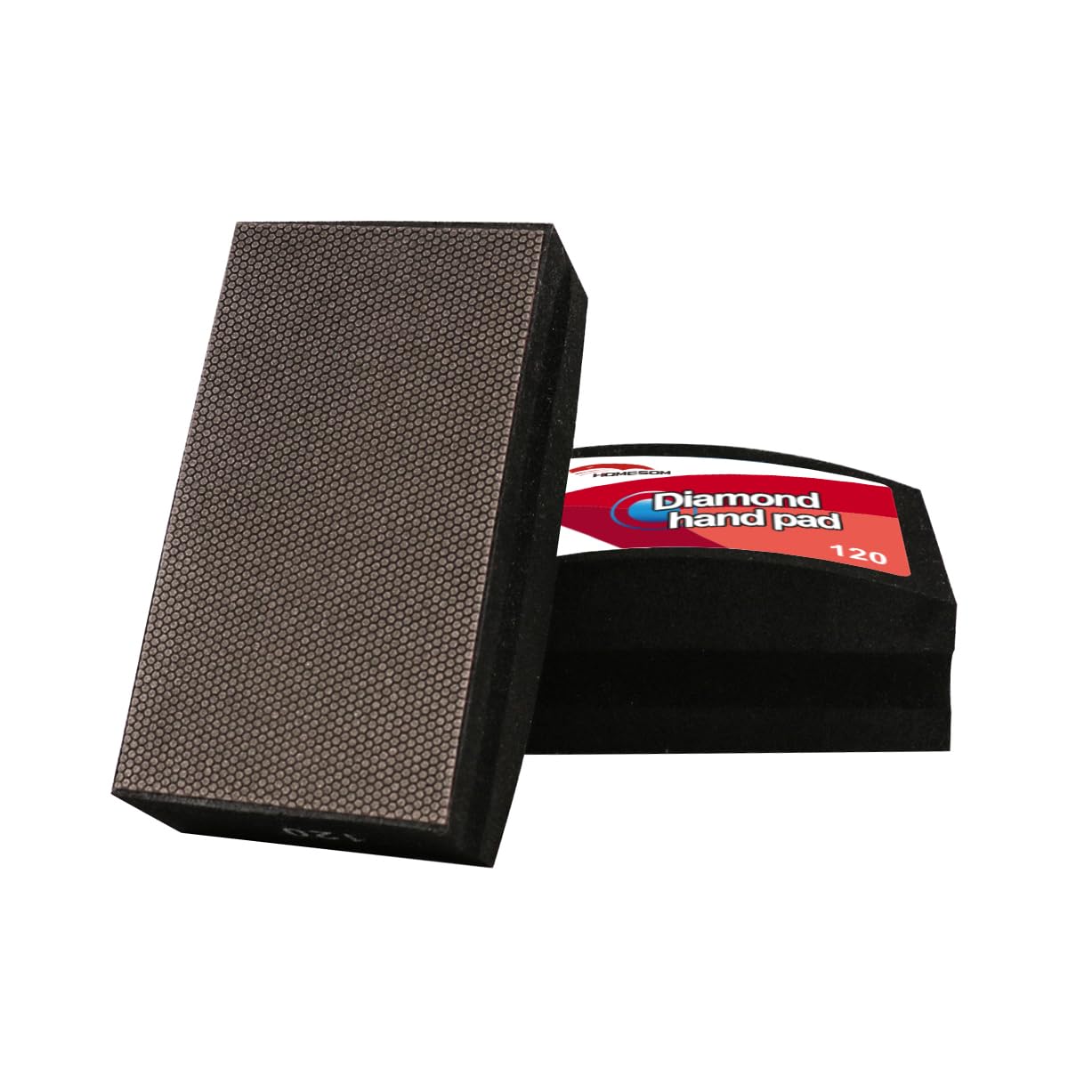 HOMESOM Diamond Hand Polishing Pads for Granite Stone Concrete Marble Foam Back Arc Design Electroplate Sanding Pads 120 Grit