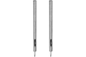 HARFINGTON 2pcs Leather Hole Punch 0.8mm Straight Round Punch Grommet Snap Rivet Setter for Leather Craft Clothing Handbag Fabric Curtain