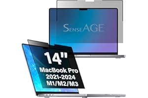 SenseAGE Magnetic Privacy Screen Filter for MacBook Pro 14", Easy On/Off Anti-Blue Light, Anti-Glare Privacy Screen Protector, Compatiable for Apple Mac Laptop 14 inch (2021-2023 M1/M2/M3)