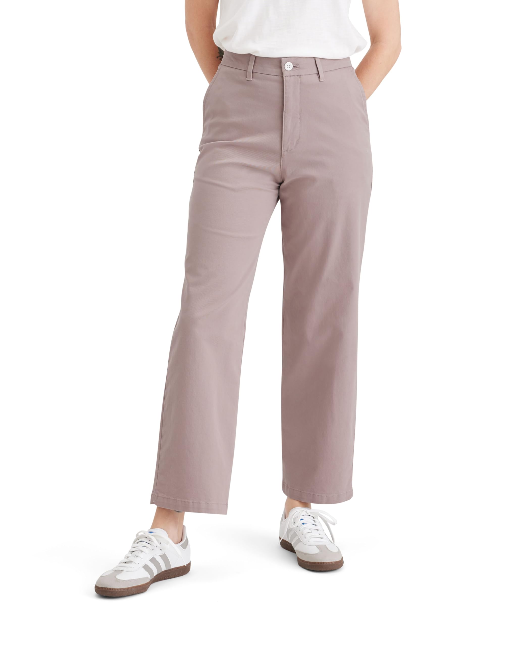 Dockers Women’s Straight Fit Weekend Chino Pants, (New) Fawn, 27