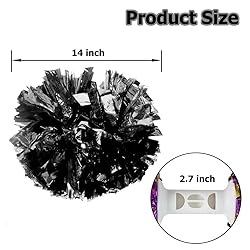 Hooshing 2PCS Black and Orange Pom Poms