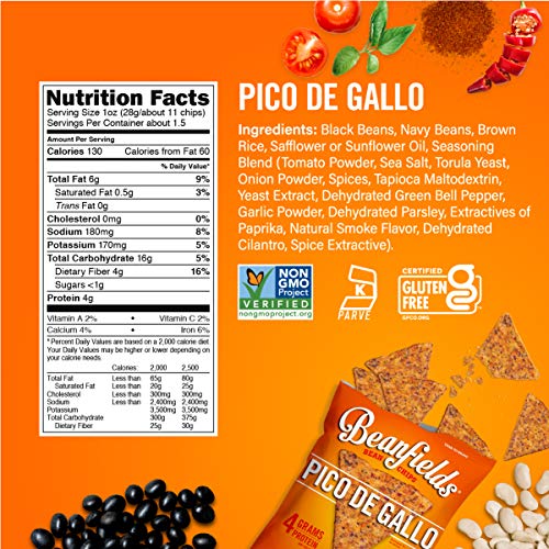 Beanfields Bean Chips, High Protein and Fiber, Gluten Free, Vegan Snack