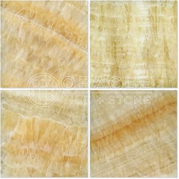 Honey Onyx 12 X 12 Polished Premium Field Tile Box Of 5 Sq Ft Marble Tiles Amazon Com