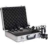 AUDIX FP5 Fusion Series 5-piece Drum Mic Kit for Kick, Snare, and Toms with Travel Case - Black
