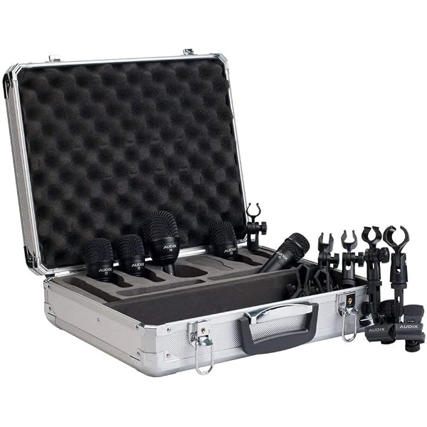 Amazon.com: AUDIX FP5 Fusion Series 5-piece Drum Mic Kit for Kick