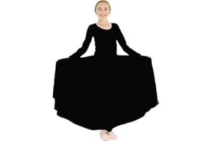 Danzcue Girls Praise Loose Fit Full Length Long Sleeve Dance Dress