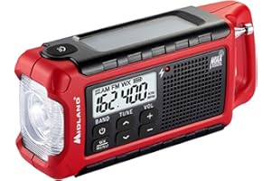 Midland ER210 NOAA Emergency Weather Radio - Compact, Crank, Weather Alerts, AM/FM Radio, Multiple Power Sources, SOS Emergency Flashlight