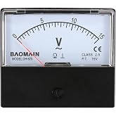 BAOMAIN DH-670 AC 0-15V Class 2.5 Analog Panel Volt Meter | AC 0-15V panel voltmeter for easy voltage testing. Class 2.5 accuracy with clear scale.