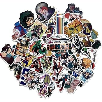 73 pcs My Hero PVC Waterproof Stickers Bomb Superheroes for Laptop, Notebooks, Car, Bicycle, Skateboards, Luggage Decoration