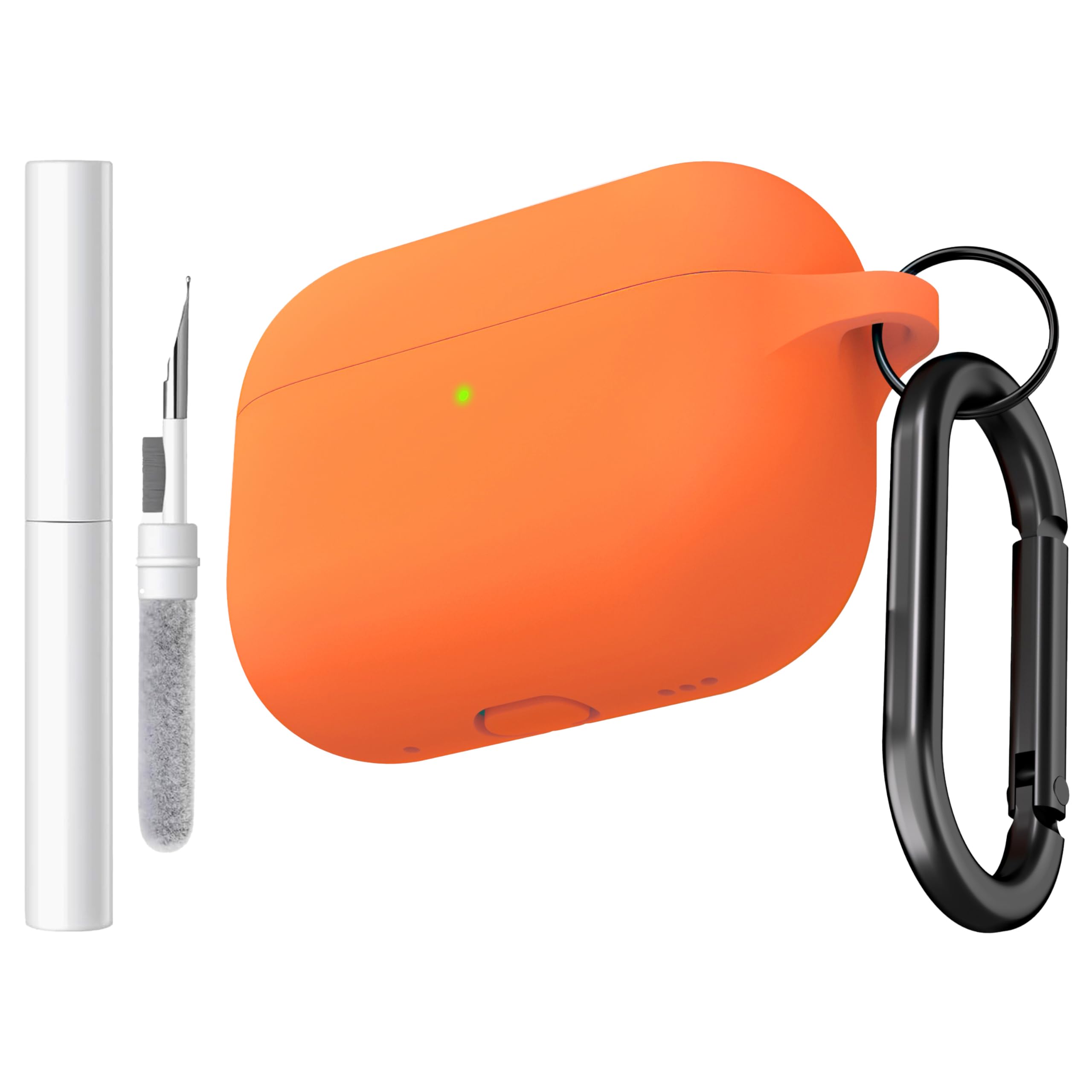 Photo 1 of Brujula Case for AirPods Pro 3 Case Silicone Protective Cover Compatible with AirPods Pro 3rd Generation 2025 (Orange)