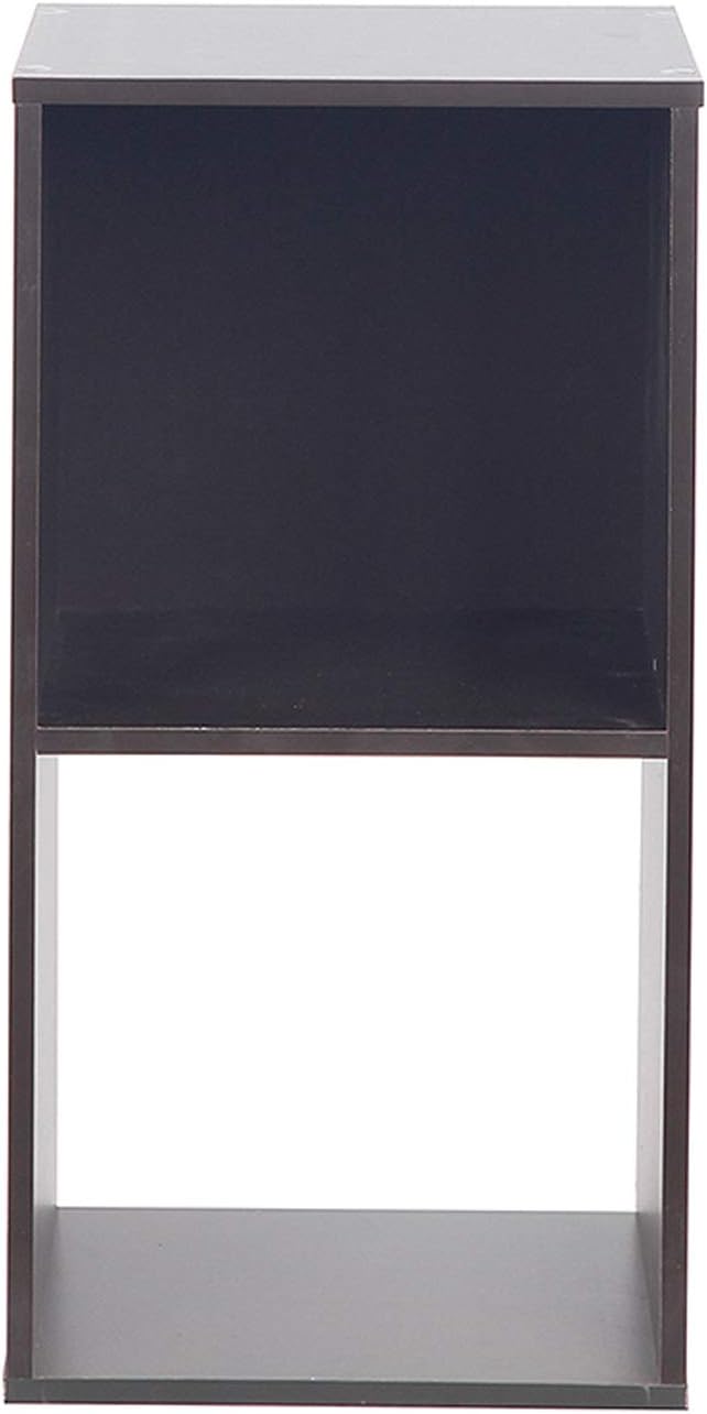 PACHIRA E-Commerce Wooden Storage Cubes, Unit Shelf, Closet Cabinet Bookcase, DVD Rack Bookshelf File Organizer Rack, Each Cube 28.5 cm, 2 Tier, Dark Brown