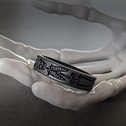 Knot Theory Skeleton Silicone Ring for Men and