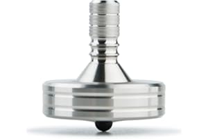 DjuiinoStar High Performance Spinning Top: Long Lasting (Best Record 11:39!), CNC Machined from Solid Stainless Steel, Great Time Killer, EDC Desktop Toy, for Serious Players