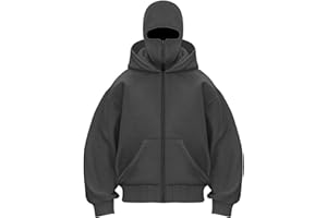 congluoki Men's Winter Double Hoodie Sweatshirt with Zip and Pocket Windproof Warm Sports Jacket Men Casual Hooded Coat