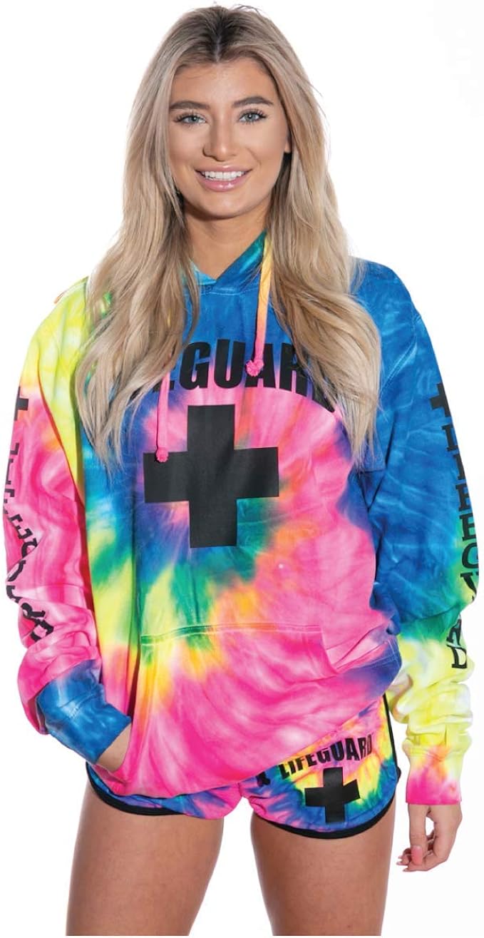 tie dye lifeguard hoodie
