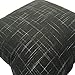 YOUR SMILE Solid Black Square Cotton Linen Decorative Throw Pillow Case Cushion Cover Pillowcase for Sofa 18 x 18 Inch