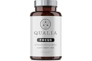 NEUROHACKER COLLECTIVE Qualia FOCUS Brain Booster Supplement | A Powerful Nootropic Designed to Deliver Sustained Mental Energy, Alertness, Concentration & Memory | With Ginkgo Biloba, L-Theanine Plus 40 ct