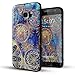 Samsung Galaxy S7 Edge case,Lizimandu TPU Pattern Case for Samsung Galaxy S7 Edge(Blue Flower)