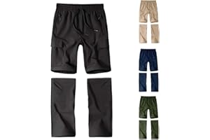 Boys Convertible Hiking Pants Teens Zip Off Waterproof Cargo Pants Quick Dry Outdoor Fishing Loose Sweatpants