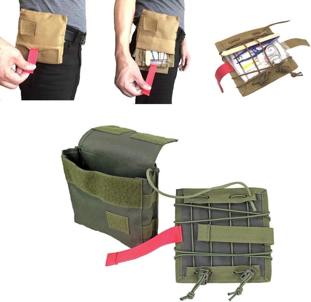 Outdoor Medical Bag Travel First Aid Kit Multifunctional Waist Pack Camping Climbing Bag Emergency Case Survival Kit (Black): Health & Personal Care