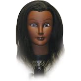 CELEBRITY Debra Manikin – Friseurkopf Mit 100% Echthaar, Braun, Vinyl-Gesicht