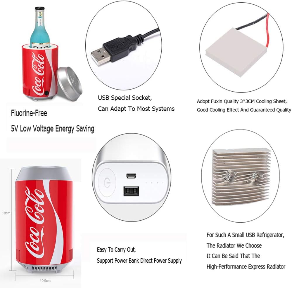 Small Fridge Mini Can Cooler Coca Cola Fridge Car Refrigerator Car Home Dual Use Small Cool Box Heating Dorm Household Amazon De Large Appliances