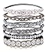 Udalyn 1-6 Pcs Rhinestone Elastic Headbands for Women Girls Beaded Bands Hair Accessories Handmade Jewelry