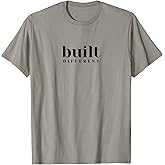 Mens Gym Pump Cover Built Different for Weightlifting & Workouts T-Shirt